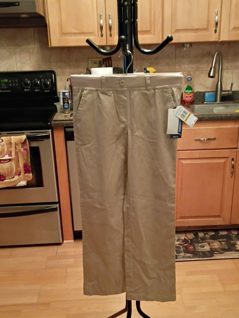 Nautica Girls Khaki Wide -Leg Casual Pants Sz 8-10
